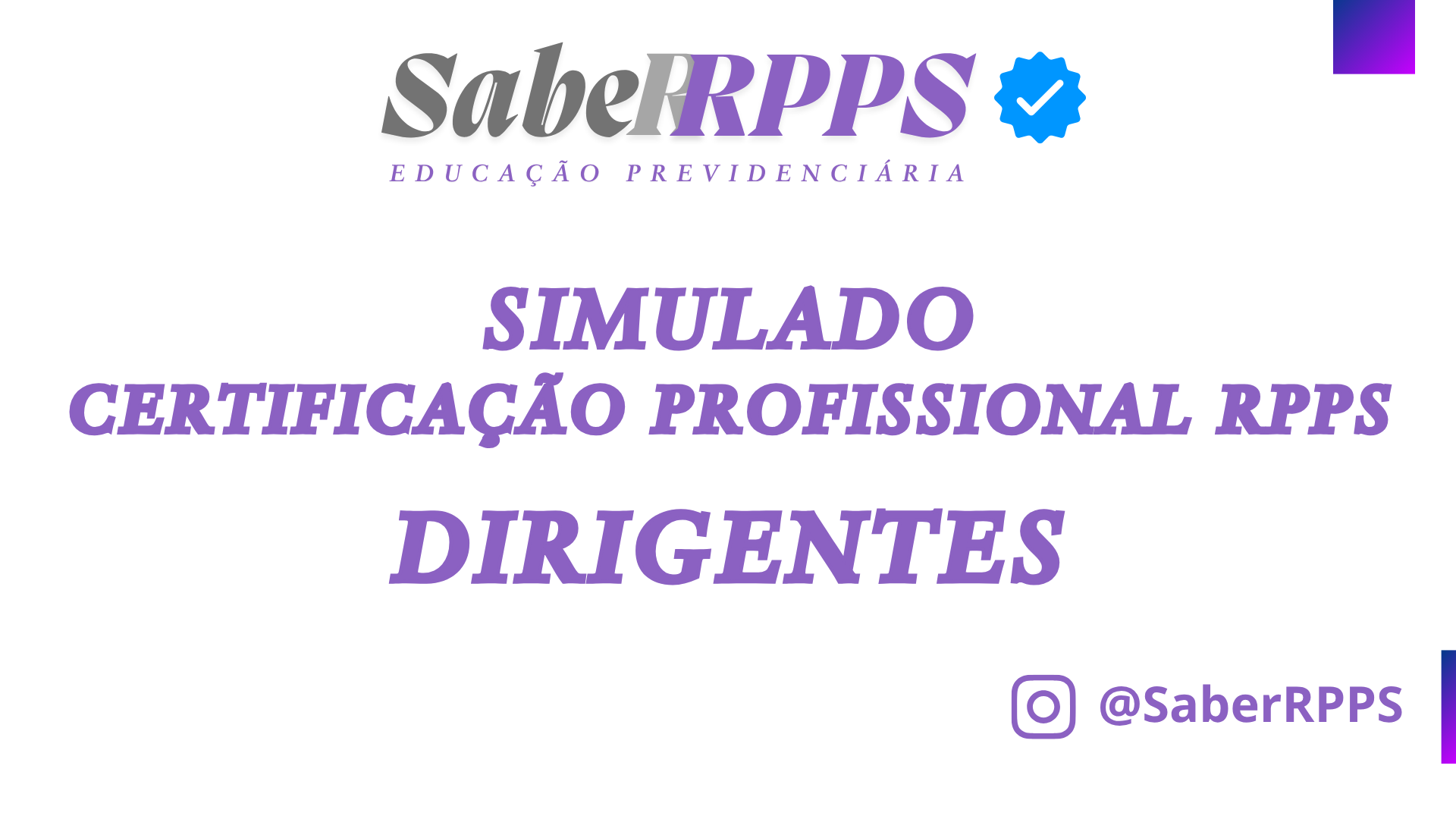 SIMULADOS PARA DIRIGENTES- CERTIFICAÇÃO PROFISSIONAL RPPS